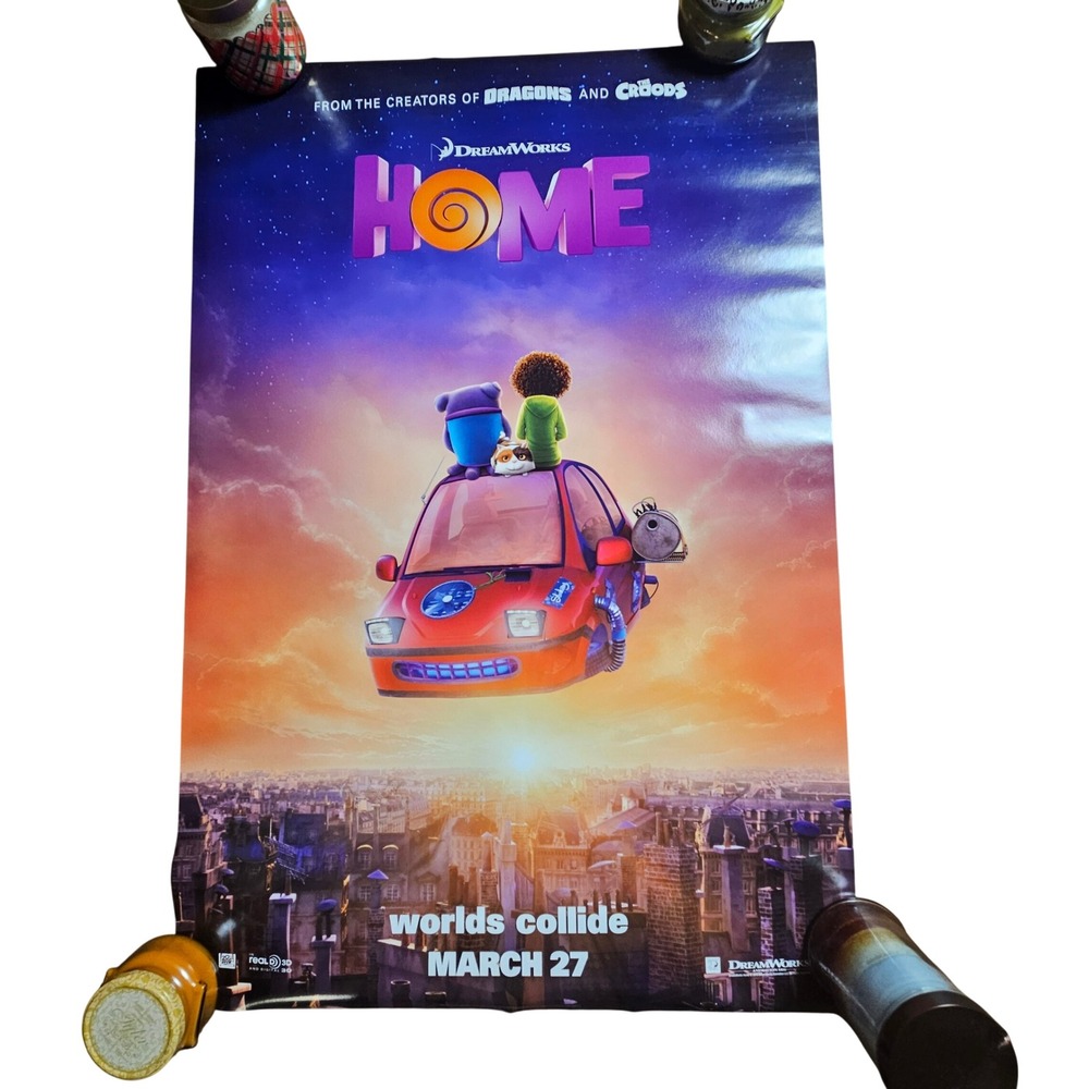 Home 2015 Promo Movie Poster 27x40 Jim Parsons, Rihanna, Steve Martin Dreamworks